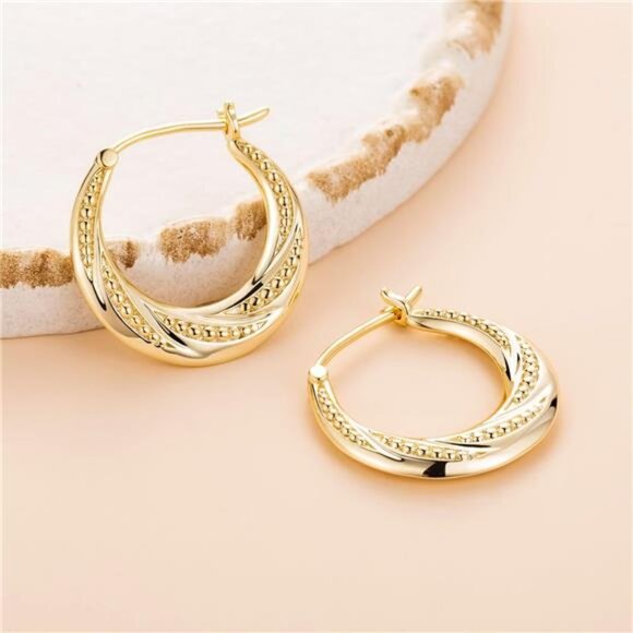 14K Gold Hoop for Women Small Gold Hoop Earrings 14K Hoops Earring Women